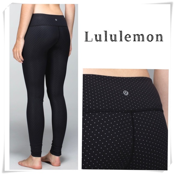 lululemon athletica Pants - Lululemon Wunder Under Full-on Luxtreme Polka Dots Leggings Tights Black